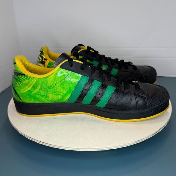 adidas Halfshells Lo Cities \'Kingston\' Men\'s Size 10.5 Black Green Yellow Art Ex main image 11